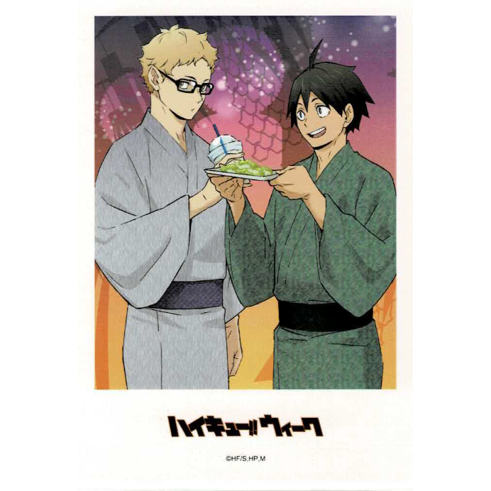 ハイキュー！！　月島蛍　山口忠　おまけ ハイキュー!! 月島 蛍・山口 忠 トレーディングボラロイド風ブロマイド