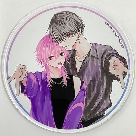 しゅがーぺろぺろ　とろけて開いて　グラッテ　コミコミ　アクリルコースター しゅがーぺろぺろ とろけて開いて グラッテ コミコミ アクリル