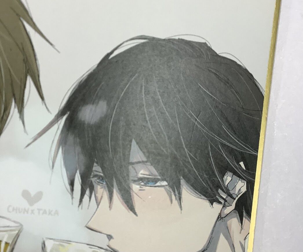 桜日梯子『抱かれたい男1位に脅されています。』原画展 色紙 東谷准太