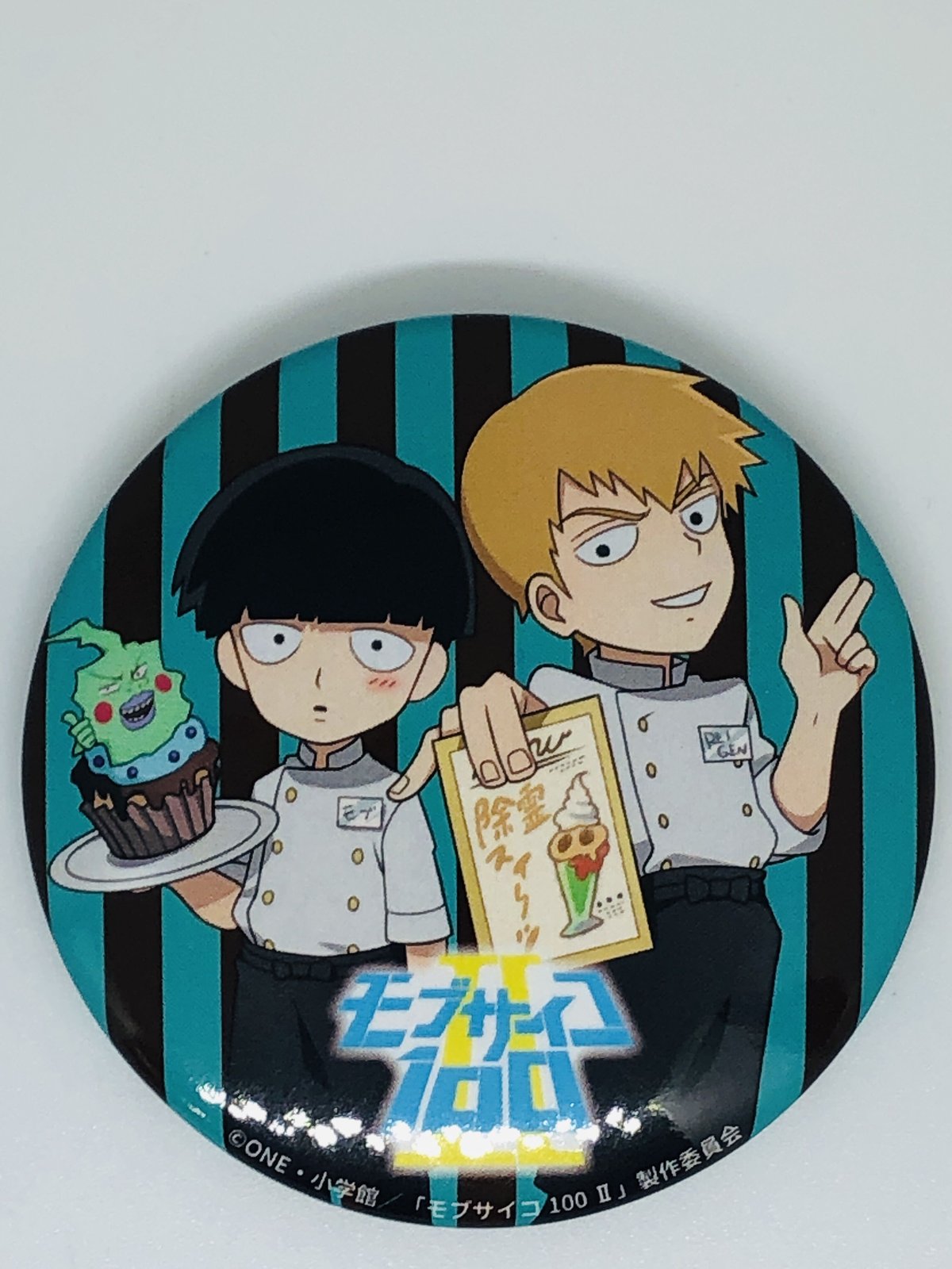 モブサイコ100 影山 茂夫＆霊幻 新隆 ふぉーちゅん☆缶バッジ