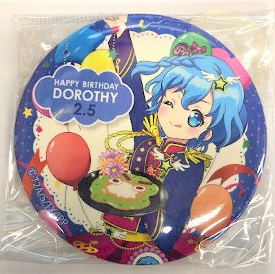 プリパラ　のん　真中のん　バースデー缶バッチ　缶バッチ　アイドルタイムプリパラ アイドルタイムプリパラ ドロシー・ウェスト ハピプリバースデー2020
