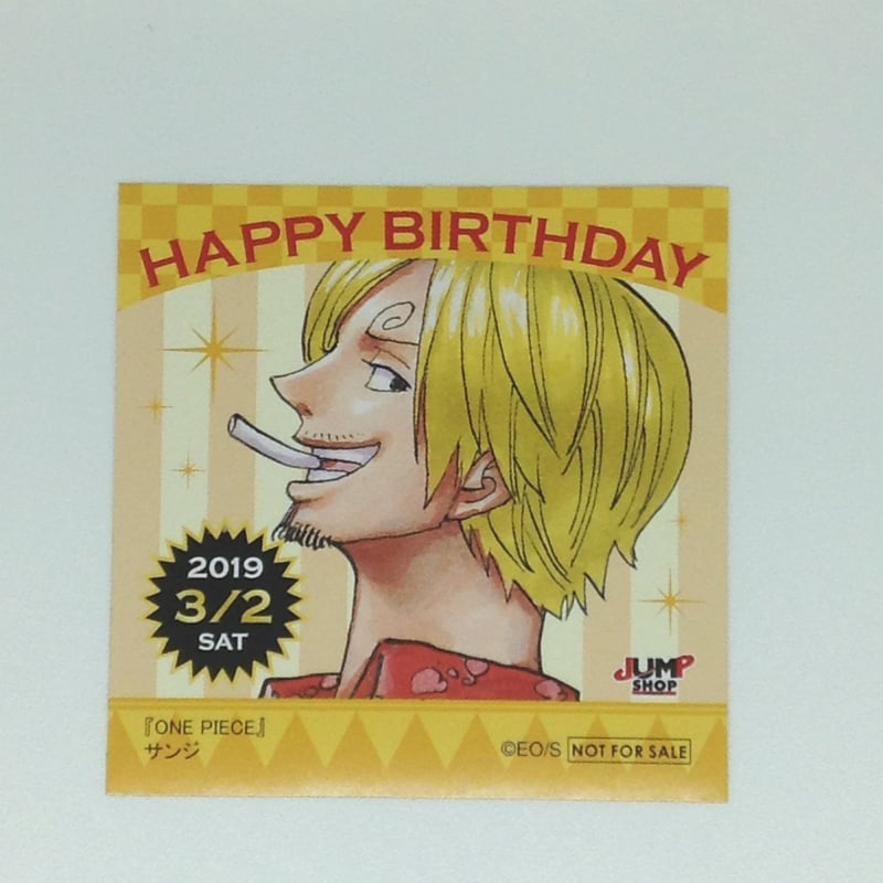 ONE PIECE輩缶バッジ TEA TIME バースデーステッカー サンジ【ONE