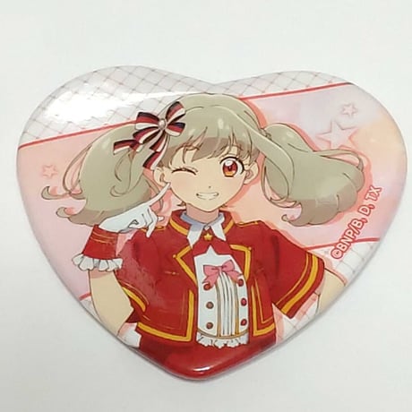 虹野ゆめ　ハート缶バッジ 虹野ゆめドリコラ缶バッジ