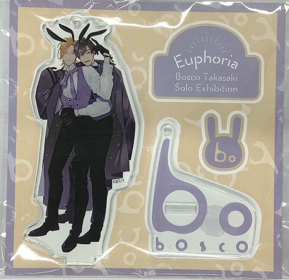 直筆サイン入り複製原画　とろけるくちびる　高崎ぼすこ　個展　Euphoria 高崎ぼすこ『とろけるくちびる』 個展 「Euphoria」 アクリルスタンド
