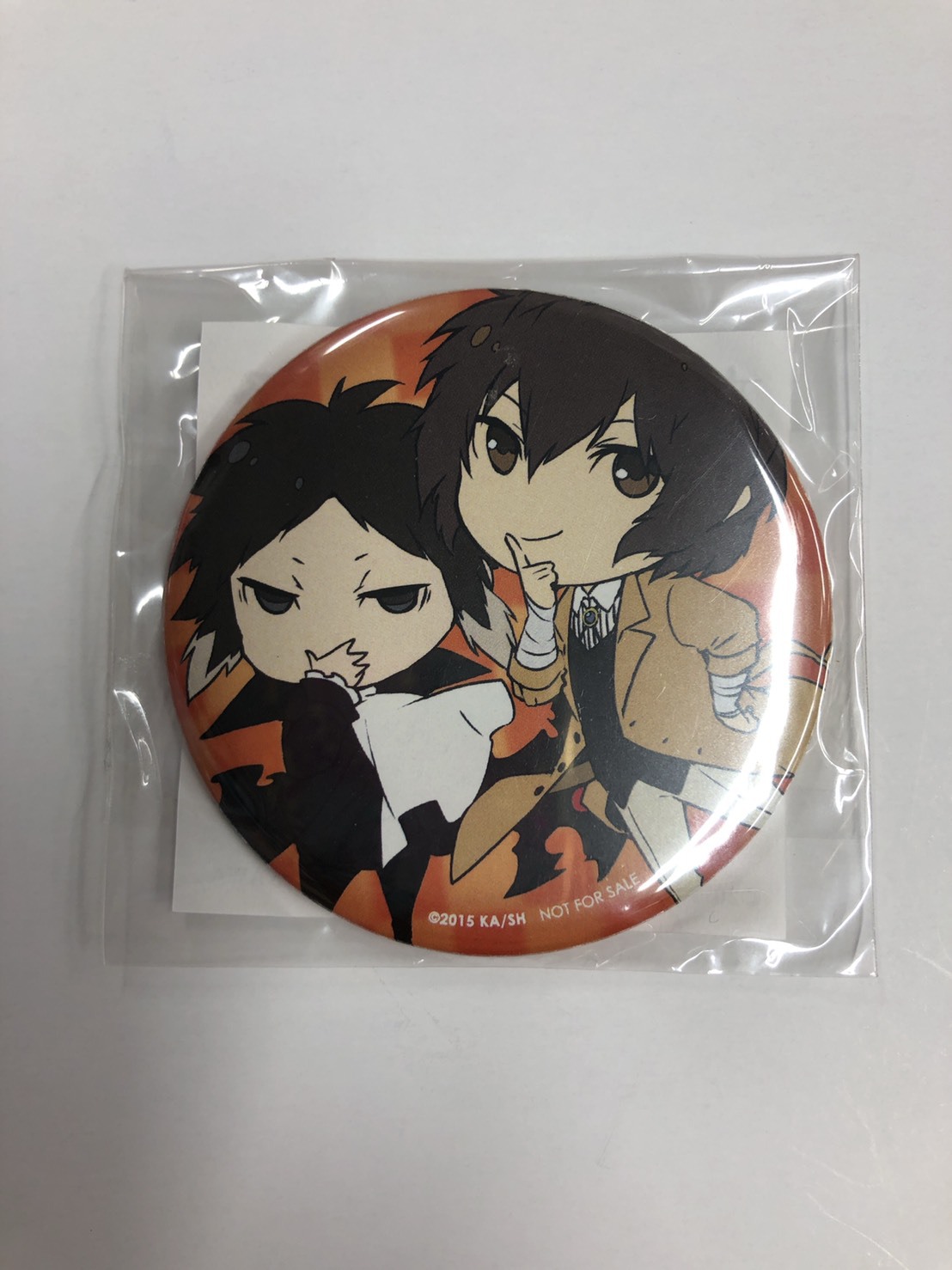 文豪ストレイドッグス 芥川 龍之介＆太宰 治 BOX購入特典 缶バッジ | K