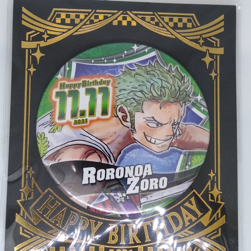 ONEPIECE ゾロ バースデー缶バッジ ONE PIECE』バースデイ缶バッジ ロロノア・ゾロ BD4