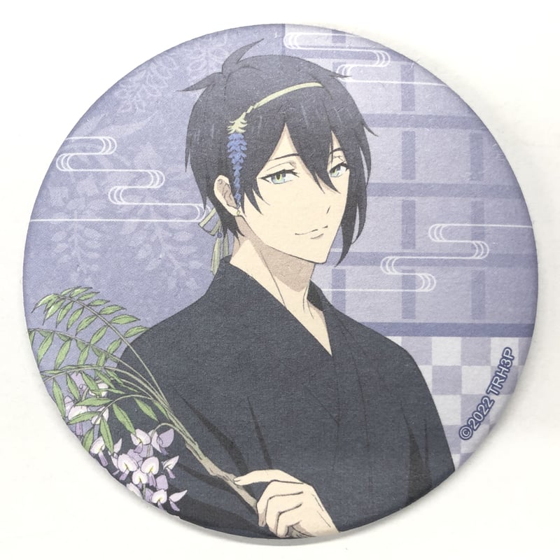 刀剣乱舞 花丸 三日月宗近 缶バッジ 刀剣乱舞 三日月宗近 刀剣乱舞花丸 雪月華 満開まつり！ 和紙缶バッジ