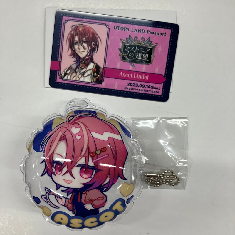 ミストニアの翅望 アスコット パスポート風カード＆ちびキャラバルーン 
