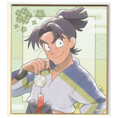 忍たま乱太郎　潮江文次郎　みんなで下町散策の段ver.  ミニ色紙  ver.A