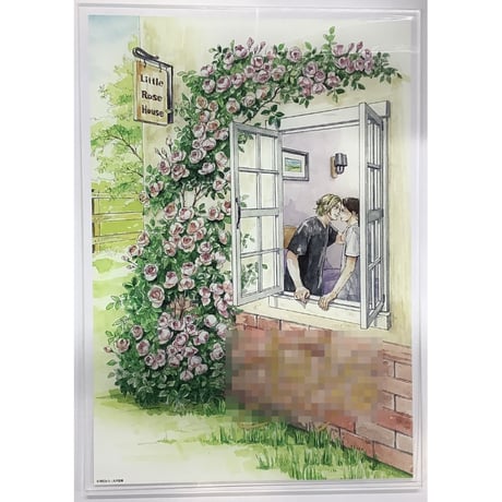 ボタニカルアート 絵画 YAN ROSE 蝶 フラワー