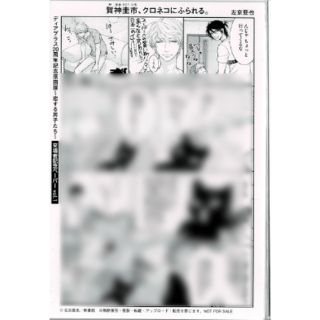 左京亜也『クロネコ彼氏シリーズ』『ディアプラス20周年記念原画展』来場者　ペーパー【BLグッズ】