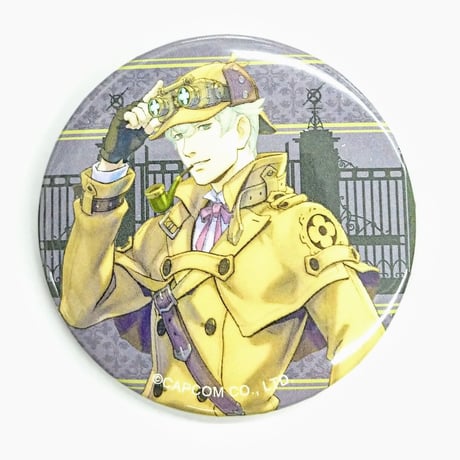 大逆転裁判 缶バッジシャーロック・ホームズカプコンバーカフェ