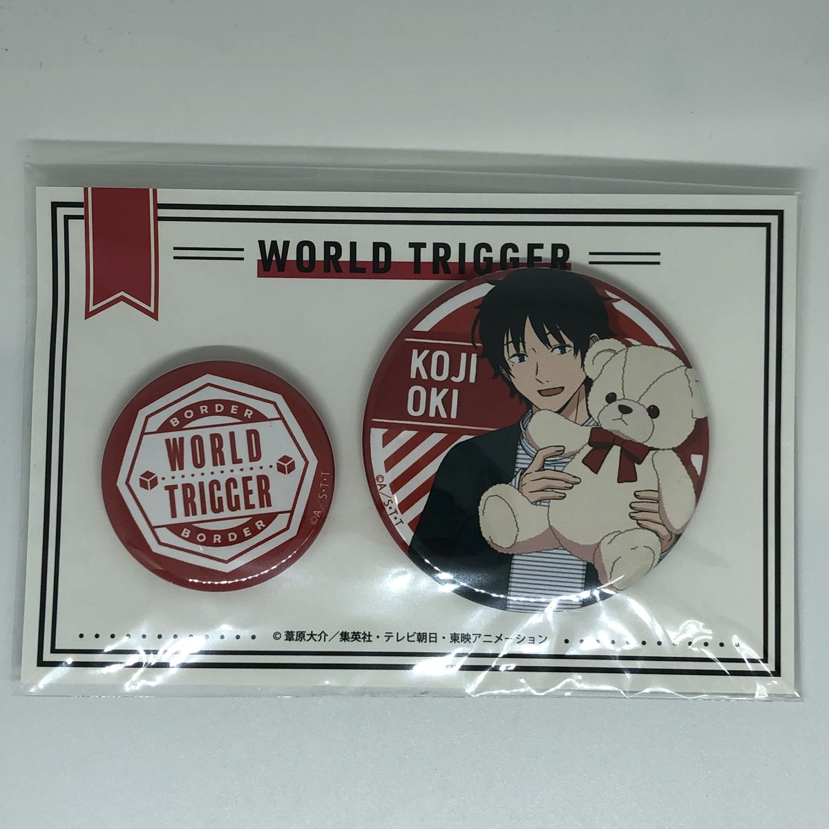 【ゆりリリ 】ワールドトリガー ワートリ ワンホリ 缶バッジ 隠岐孝二 ワールドトリガー 流通限定商品 C賞 缶バッジセット 隠岐 孝二 | K