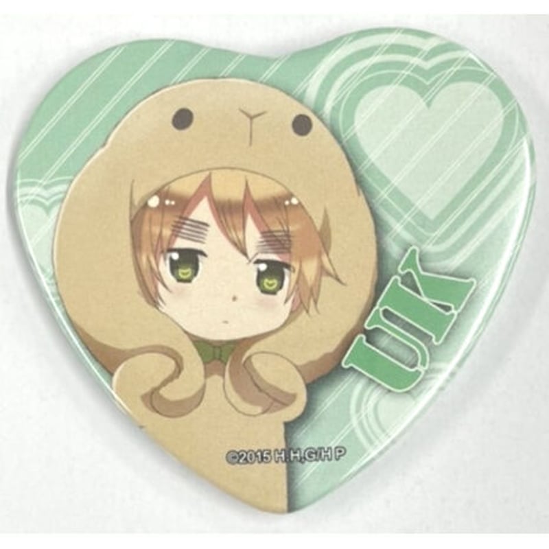 傷み有り】日丸屋秀和 『ヘタリア』 ハート型 缶バッジ イギリス | K