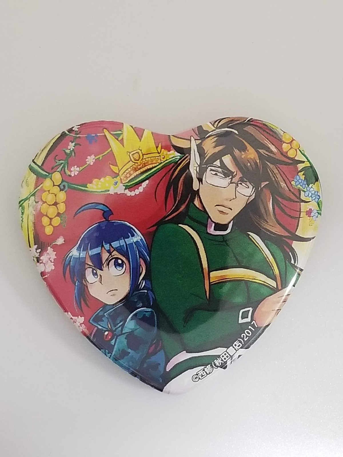 魔入りました！入間くん 鈴木 入間&オロバス・ココ ハート缶バッジ | K