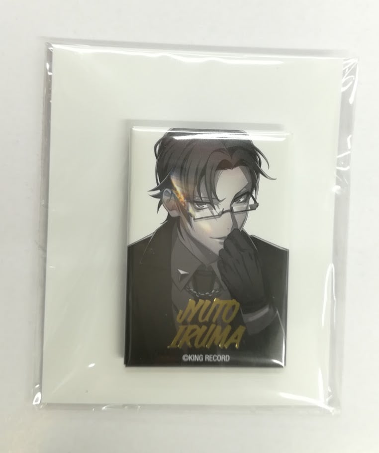 ヒプノシスマイク　メタリックスクエア缶バッジ　入間銃兎 fit=scale-down,w=1200