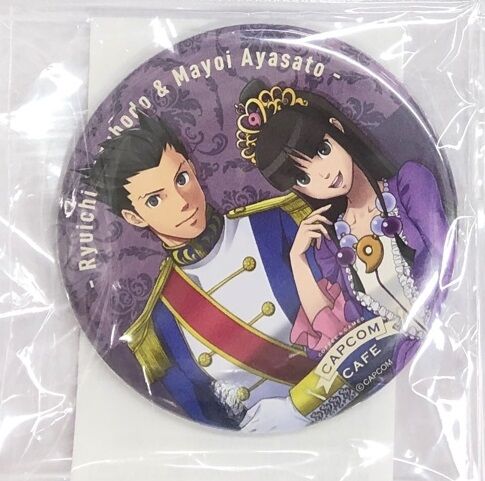 【希少】逆転裁判 綾里真宵 缶バッジ カプコンカフェ CAPCOM CAFE 逆転裁判 大逆転裁判 綾里真宵 ホログラム缶バッジ カプコン