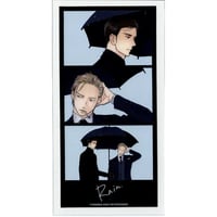ヨネダコウ 『囀る鳥は羽ばたかない』 コラボカフェ Rain　コンプリート特典　フォトグレイ風 クリアカード 【BLグッズ】