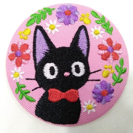 【ジブリ】ジジ　刺繍ブローチ