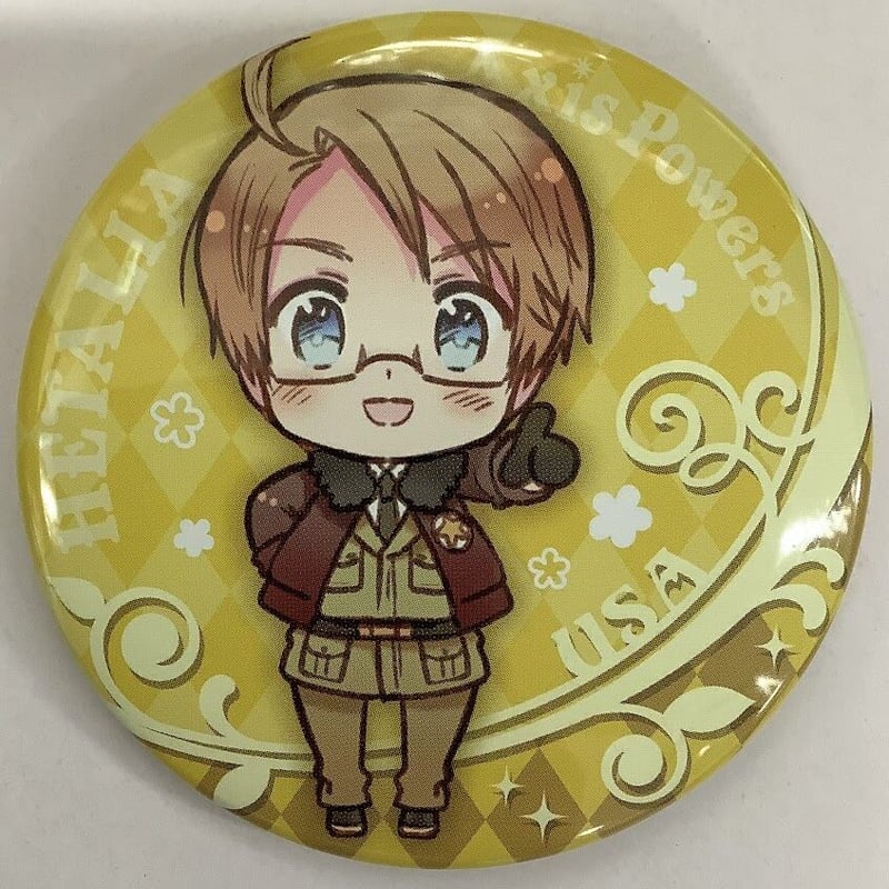 傷み有り】日丸屋秀和『ヘタリア Axis Powers』 アニくじ 缶バッジ