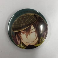 缶バッジ　逆転裁判 成歩堂龍一　御剣怜侍　緑　 カプコンカフェ 逆転裁判 御剣怜侍＆成歩堂龍一 カプコンカフェ 缶バッジ | K