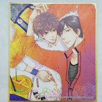 崎谷はるひ　ねこ田米蔵　『デビュー20周年記念コラボカフェ』　色紙　【BLグッズ】