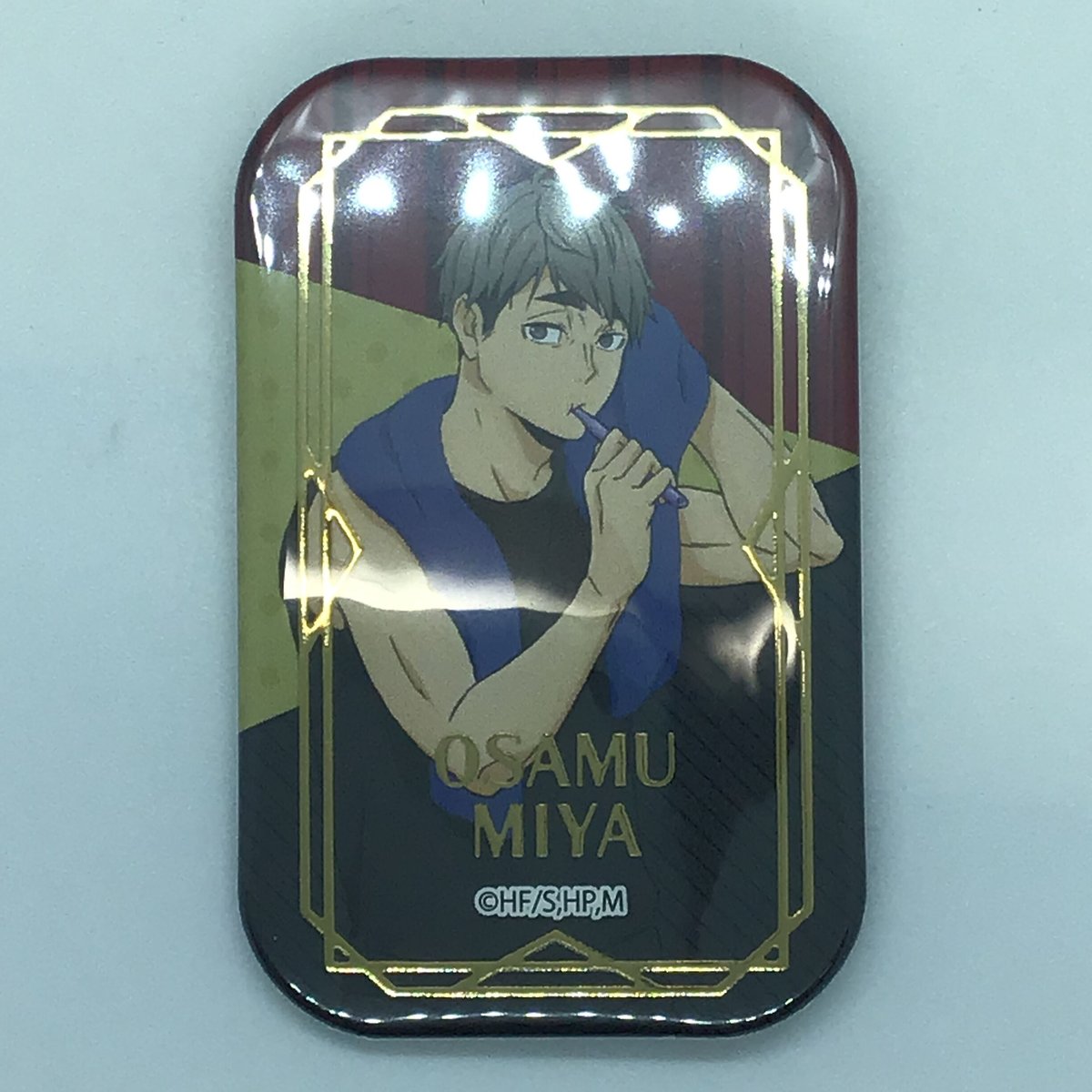 ハイキュー スクエア缶バッジ 箔押し 遠征 宮治 fit=scale-down,w=1200