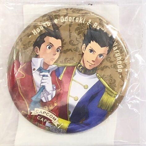 逆転裁判 成歩堂龍一 ＆王泥喜法介 カプコンカフェ 缶バッジ | K