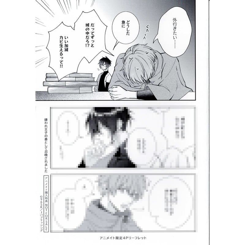 【しるばー】購入ページ③/4 96SK 『嫌われ王子の番として召喚されました』 アニメイト