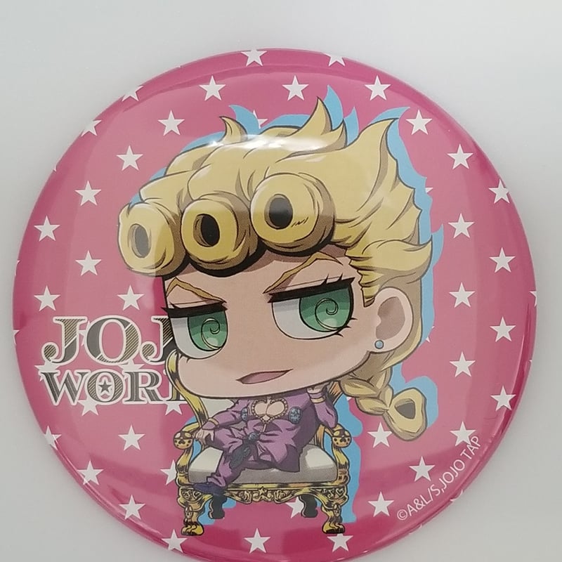 ジョジョの奇妙な冒険 ジョルノ・ジョバァーナ ジョジョワールド 缶バッジ ジョジョの奇妙な冒険 ジョルノ・ジョバァーナ 75mm缶バッジ