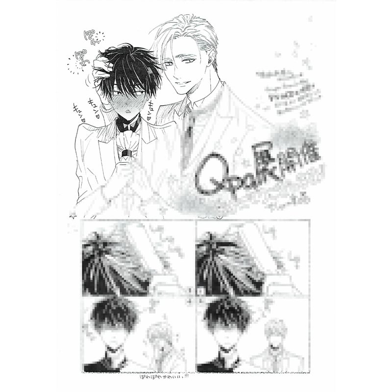 ちしゃの実『俺達は新婚さんかもしれない』「Qpa展」ペーパー【BL