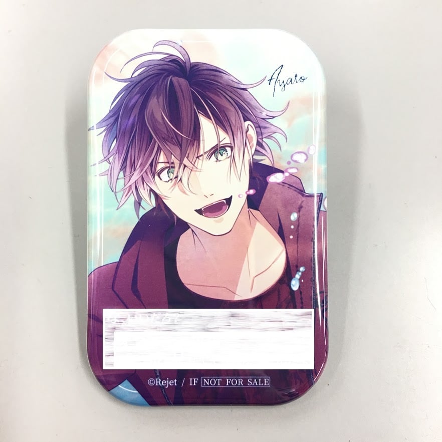 ディアラバ　セガ池袋&オンライン限定　吸血スクエア缶バッジ　アヤト イタミ有】DIABOLIKLOVERS 逆巻アヤト スクエア缶バッジ | K