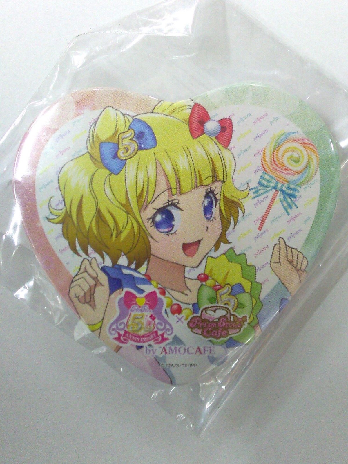 プリパラ 南みれぃ(等身) ハート缶バッジ プリパラ5周年ver | K