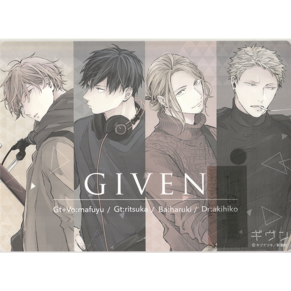 キヅナツキ『ギヴン』B5クリア下敷き【BLグッズ】 | K-BOOKS