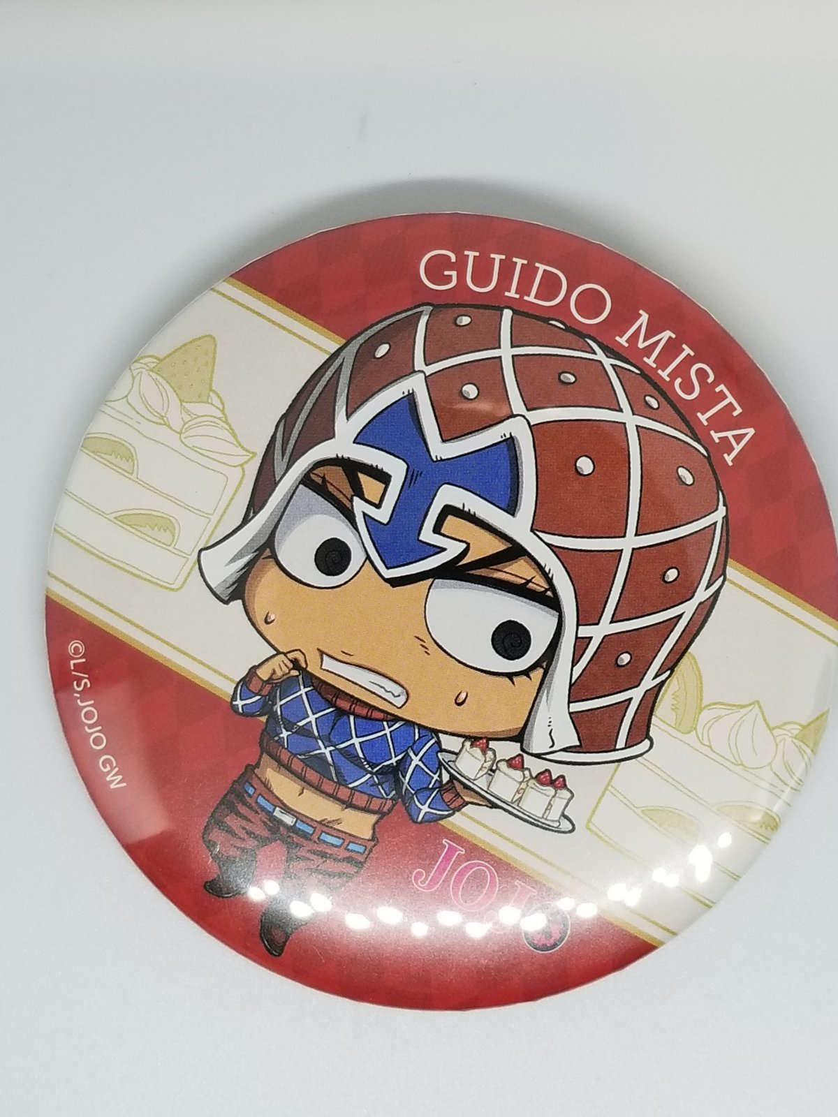 ジョジョの奇妙な冒険 ラストサバイバー グイード・ミスタ 缶バッジ ×4 ジョジョの奇妙な冒険 ラストサバイバー グイード・ミスタ 缶バッジ ×4