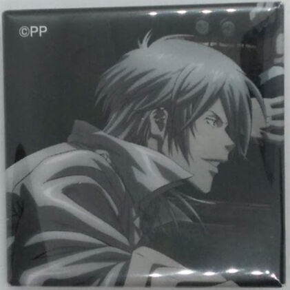 PSYCHO-PASS 劇場版　場面写　缶バッジ　スクエア　常守　狡噛　槙島 キズ有】PSYCHO-PASS サイコパス 槙島聖護 スクエア型缶バッジ | K