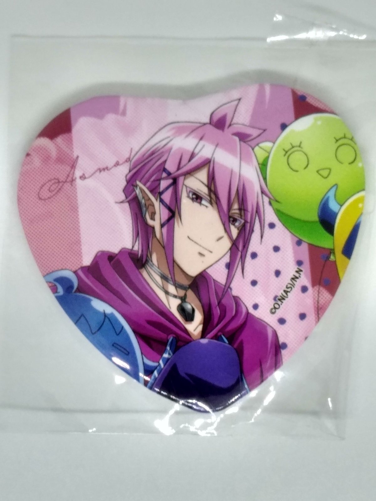 魔入りました入間くん くじ ハート缶バッジ アスモデウス・アリス | K