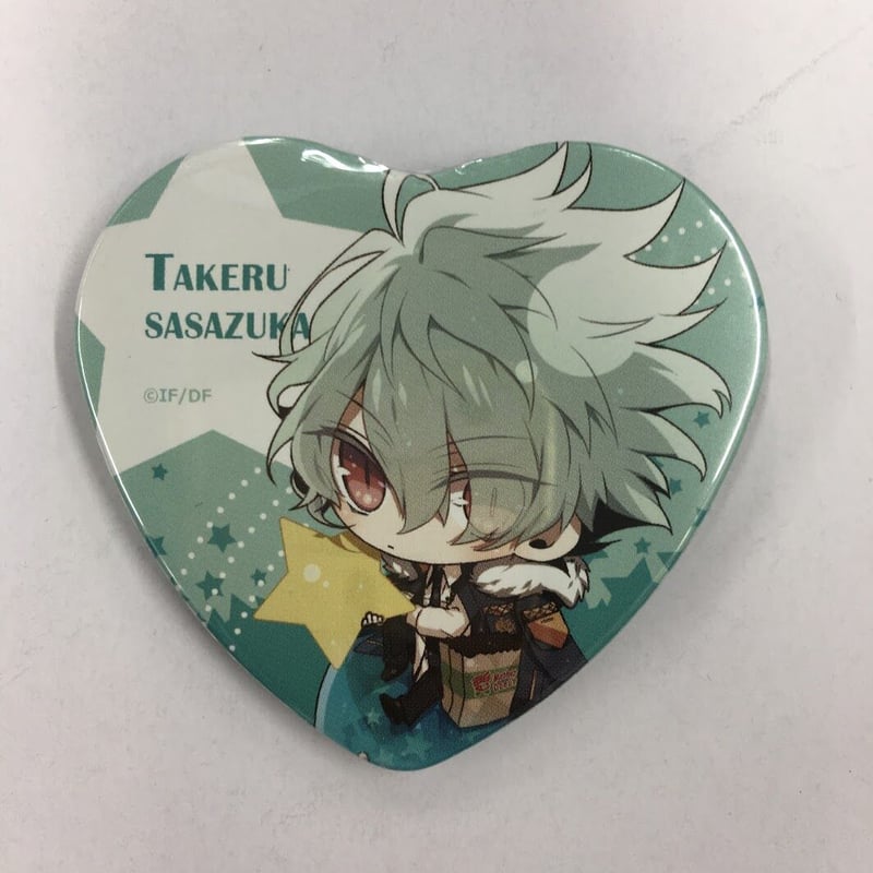 collar×malice カラーマリス カラマリ ハート缶バッジ 笹塚尊 裏サビ有