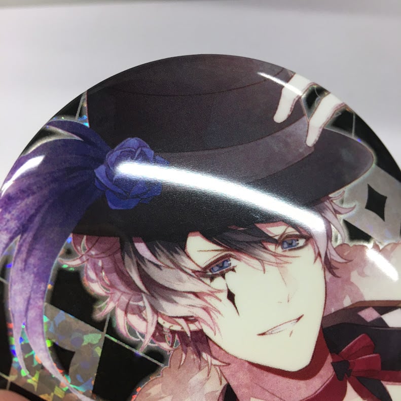 ディアラバ ピュアグロウホロ缶バッジ 無神ルキ イタミ有・裏サビ有】DIABOLIK LOVERS 無神ルキ 缶バッジ ホロ | K-BOO