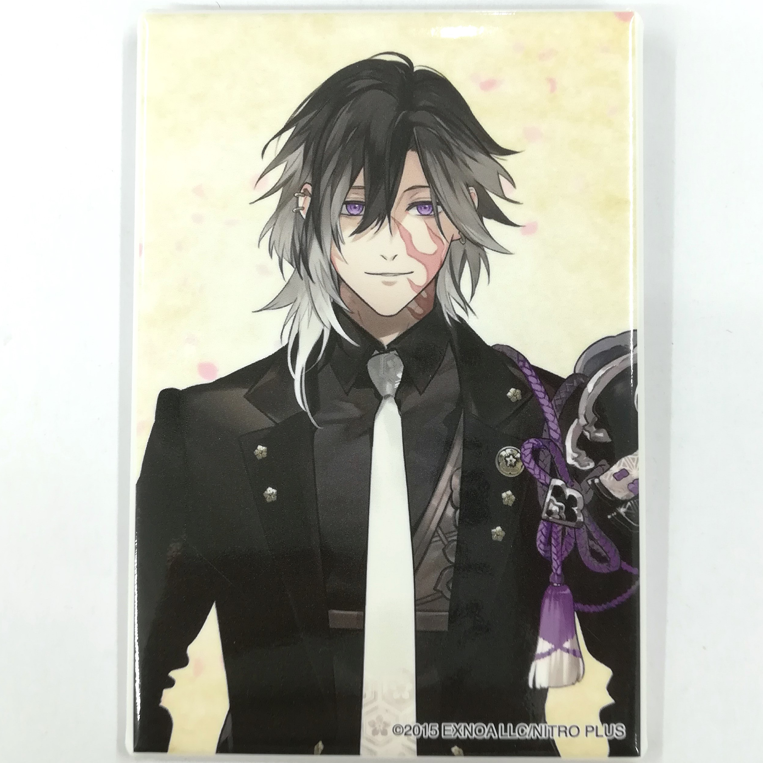 刀剣乱舞 とうらぶ 実休光忠 スクエア缶バッジ 跪坐 original