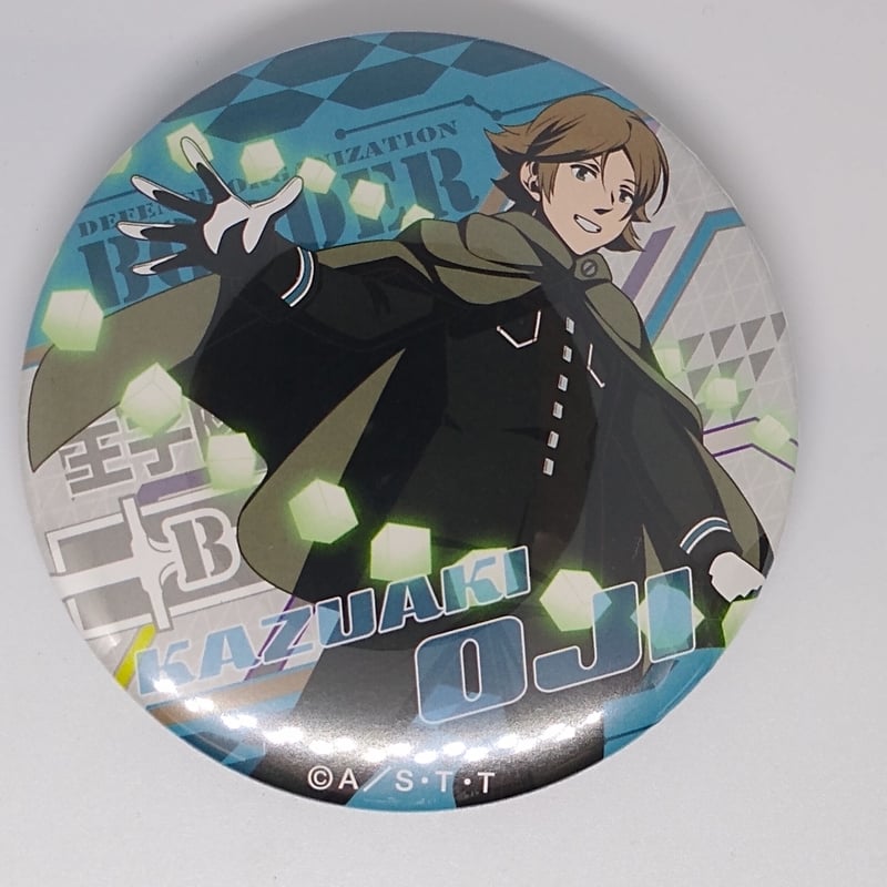 ワールドトリガー　王子一彰　缶バッチ 描き下ろし 王子一彰 65mm缶バッジ トリガー起動（オン）Ver