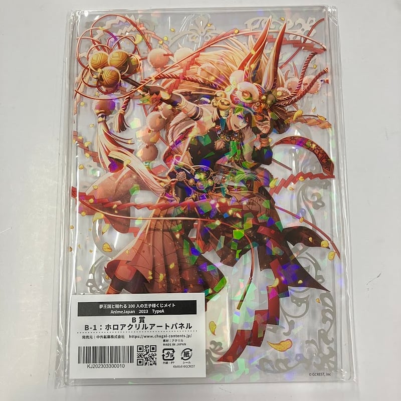 リカ AGF2025 中外くじ S賞 B賞 ホロ アクリルアートパネル 夢100 夢王国と眠れる100人の王子様 AGF2025 S賞 ホロアクリルパネル アヴィ