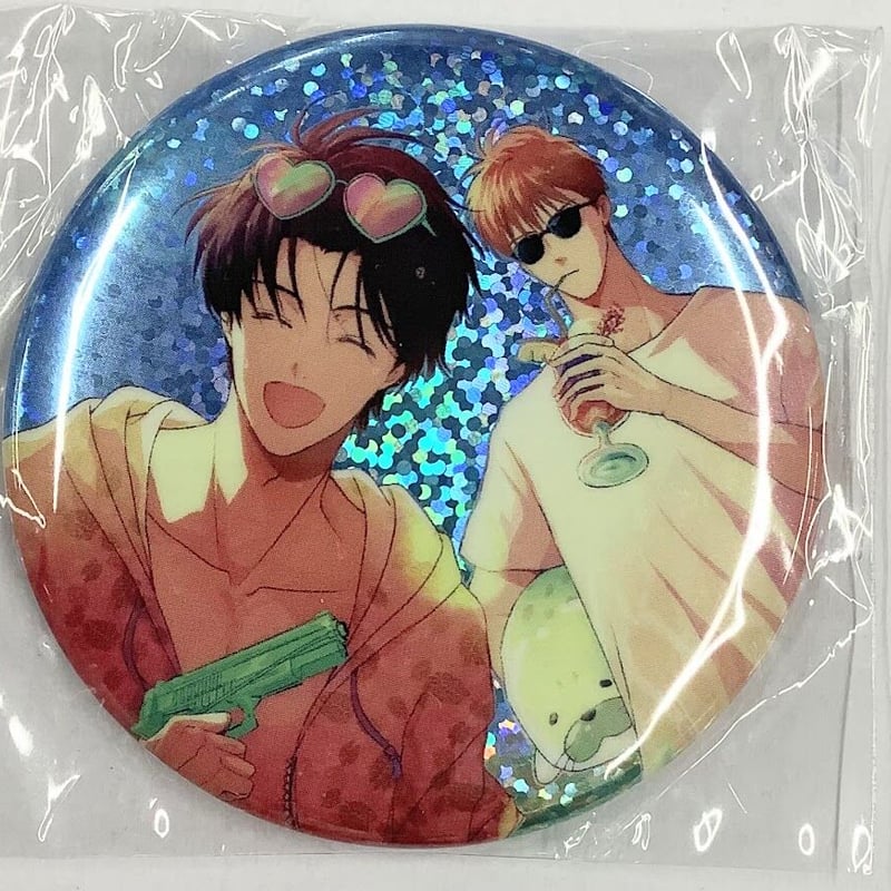 畠たかし 『熱愛』 ブルメロ展2023 ホログラム 缶バッジ【BLグッズ