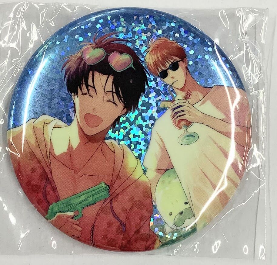 畠たかし 『熱愛』 ブルメロ展2023 ホログラム 缶バッジ【BLグッズ