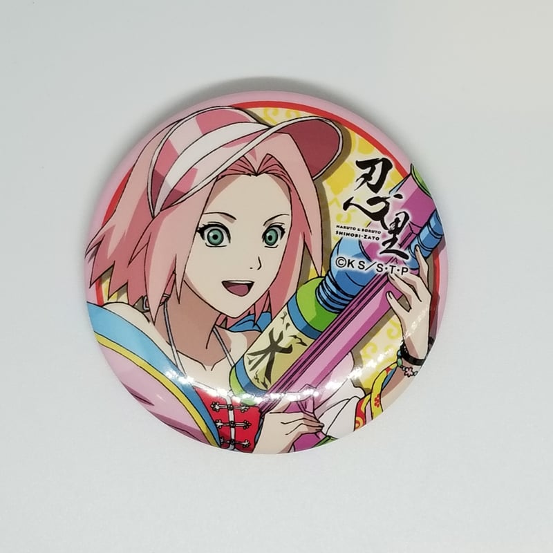 NARUTO ナルト 春野サクラ サンリオ ハート ホロ 缶バッジ NARUTO