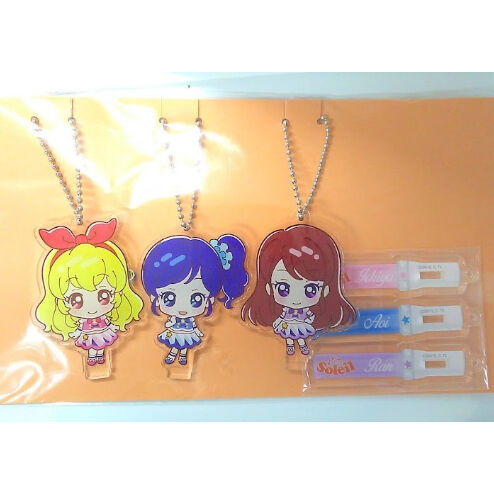 アイカツ！アクリルバッジスタンドキーホルダー あおい、らん