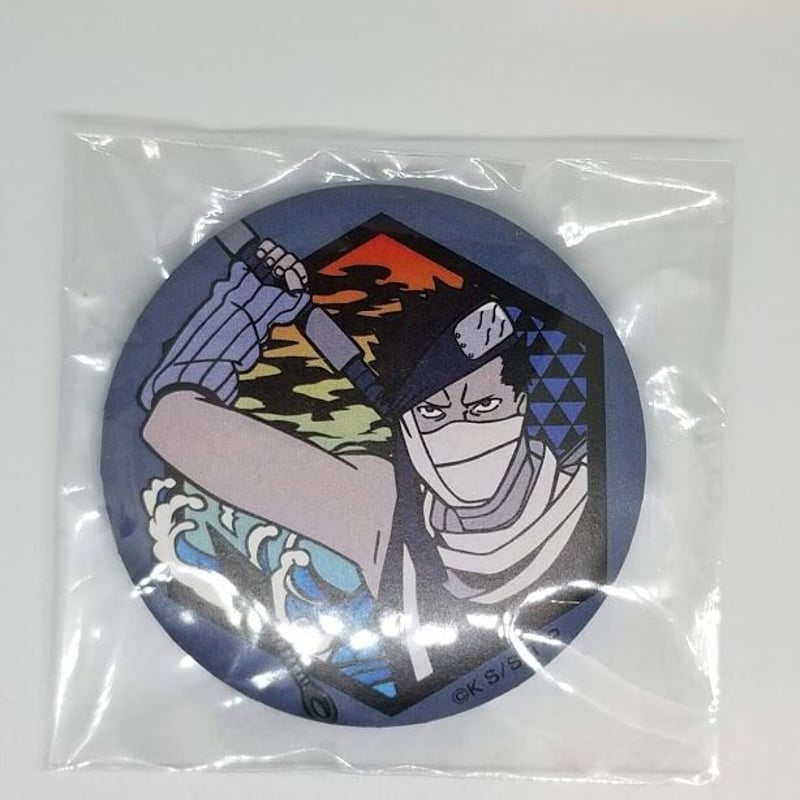 再不 斬 NARUTO 桃地再不斬 切り絵シリーズ 和紙缶バッジ