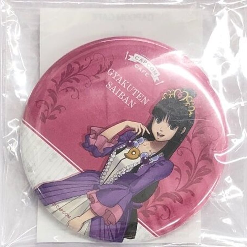 【希少】逆転裁判 綾里真宵 缶バッジ カプコンカフェ CAPCOM CAFE 逆転裁判 逆転裁判×カプコンカフェ 缶バッジ 綾里真宵&狩魔冥