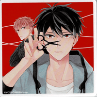 吉尾アキラ　『「結んだ恋の伝え方」発売記念展』ペーパーコースター【BLグッズ】