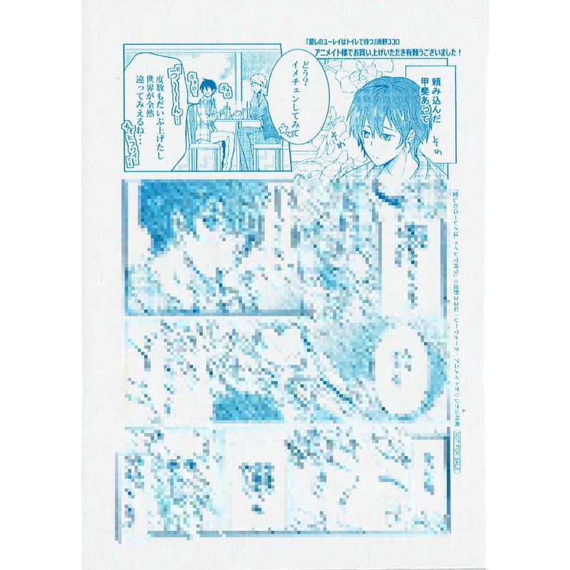 波野ココロ『愛しのユーレイはトイレで待つ』 アニメイト特典 ペーパー 